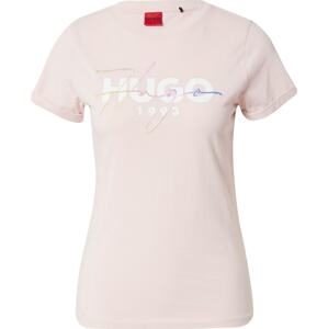 Tričko HUGO modrá / růžová / offwhite