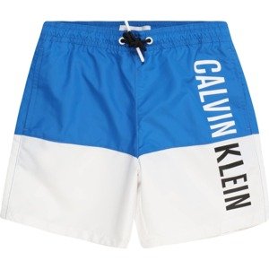 Plavecké šortky Calvin Klein Swimwear modrá / šedá / černá