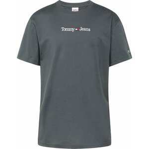 Tričko Tommy Jeans námořnická modř / tmavě šedá / červená / bílá