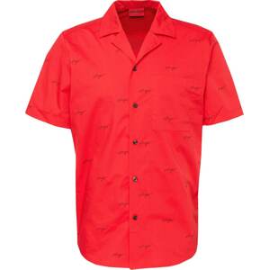 Košile 'Ellino' HUGO světle červená / černá