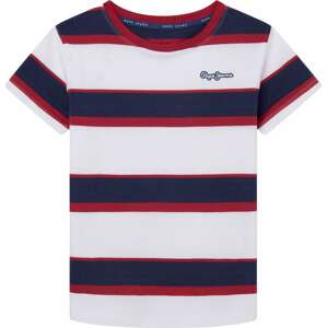 Tričko 'Brady' Pepe Jeans námořnická modř / rubínově červená / bílá