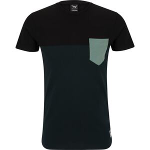 Tričko Iriedaily petrolejová / pastelově zelená / černá