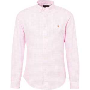 Košile Polo Ralph Lauren karamelová / pink / bílá