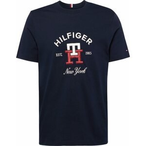 Tričko Tommy Hilfiger námořnická modř / krvavě červená / bílá