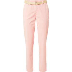 Chino kalhoty Esprit starobéžová / růžová