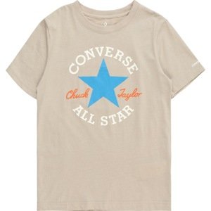 Tričko Converse krémová / písková / nebeská modř / oranžová
