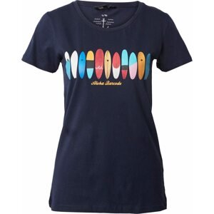 Tričko 'Surf Barcode' WLD modrá / námořnická modř / kari / jasně červená