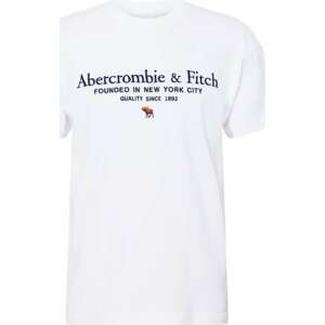 Tričko Abercrombie & Fitch tmavě modrá / hnědá / žlutá / bílá