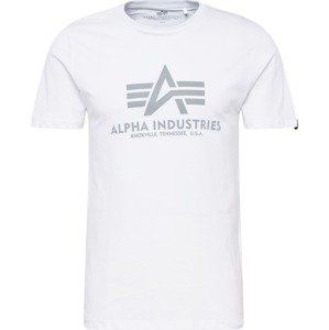 Tričko alpha industries šedá / bílá