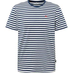 Tričko 'Dinton' Blend modrá / rezavě červená / bílá