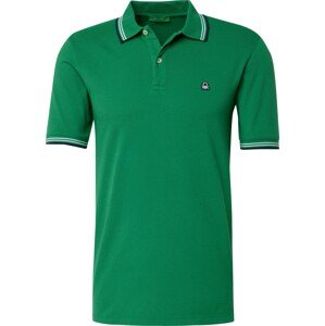 Tričko United Colors of Benetton trávově zelená / černá / bílá