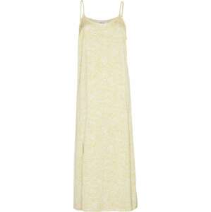 Letní šaty 'Bahita Myrina' moss copenhagen světle žlutá / bílá