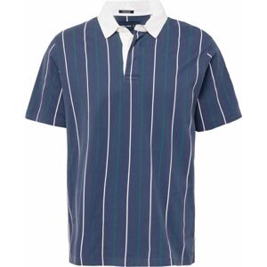 Tričko Abercrombie & Fitch modrá / nefritová / bílá
