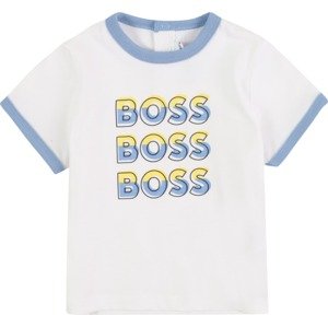 Tričko BOSS Kidswear světlemodrá / světle žlutá / černá / bílá