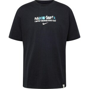 Tričko Nike Sportswear tyrkysová / černá / bílá
