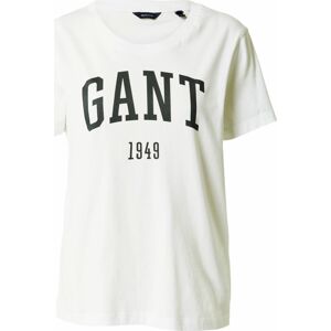 Tričko Gant tmavě modrá / barva bílé vlny