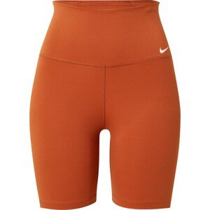 Sportovní kalhoty Nike tmavě oranžová / bílá