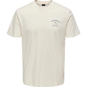 Tričko 'ALEC' Only & Sons námořnická modř / barva bílé vlny