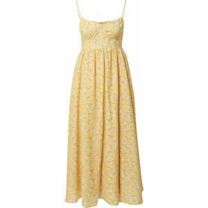 Letní šaty 'MILIKA' bardot žlutá / světle žlutá / bílá