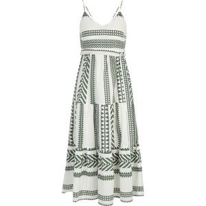 Letní šaty 'DICTHE' Vero Moda Petite khaki / bílá