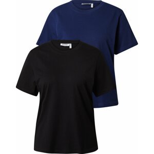 Tričko 'Essence Standard' Weekday tmavě modrá / černá