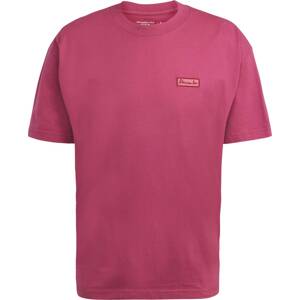 Tričko Abercrombie & Fitch pastelově růžová / červená / červenofialová