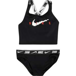 Sportovní plavky Nike Swim červená / černá / bílá