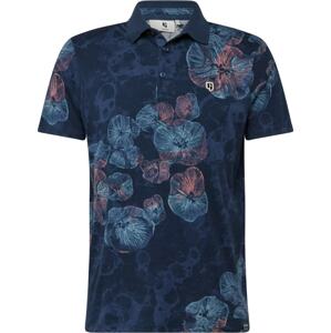 Tričko GARCIA marine modrá / světlemodrá / korálová