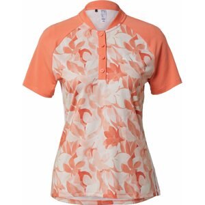 Funkční tričko adidas Golf korálová / pastelově oranžová / bílá