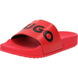 Plážová/koupací obuv HUGO jasně červená / černá