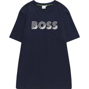 Tričko BOSS Kidswear marine modrá / bílá