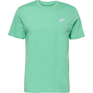 Tričko 'Club' Nike nefritová / bílá