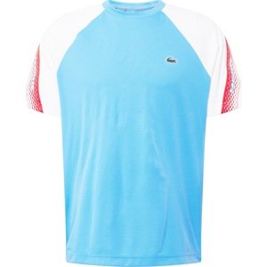 Funkční tričko Lacoste Sport světlemodrá / světle zelená / červená / bílá