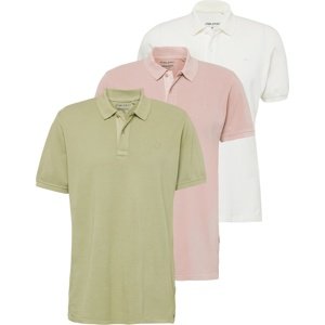 Tričko Blend khaki / světle růžová / bílá