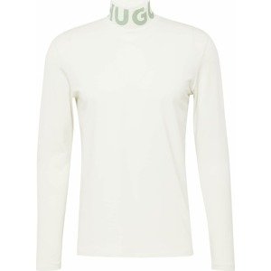 Tričko 'Dardini' HUGO světle zelená / bílá