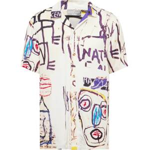 Košile 'Basquiat' Cotton On krémová / tmavě fialová / červená / černá