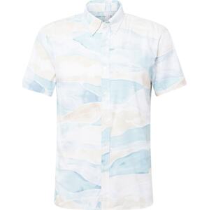 Košile Abercrombie & Fitch světlemodrá / pudrová / bílá