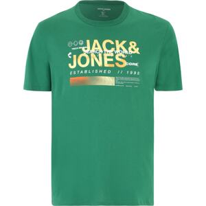 Tričko 'WATER' Jack & Jones Plus žlutá / zelená / oranžová / bílá