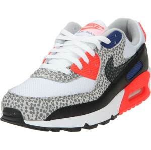 Tenisky 'AIR MAX 90' Nike Sportswear šedá / světle červená / černá / bílá