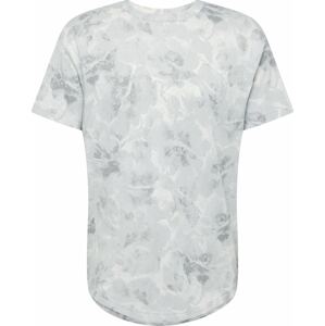 Tričko Abercrombie & Fitch šedá / tmavě šedá / přírodní bílá