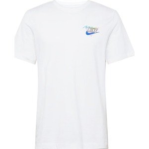 Tričko Nike Sportswear písková / modrá / světle růžová / bílá