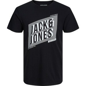 Tričko 'NET' jack & jones černá / bílá
