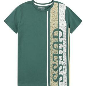 Tričko Guess písková / zelená / bílá