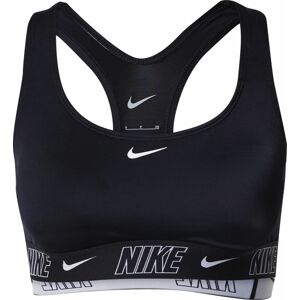 Sportovní top Nike Swim černá / bílá