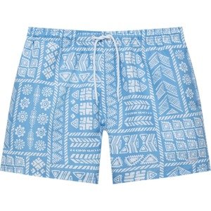 Plavecké šortky Pull&Bear modrá / bílá