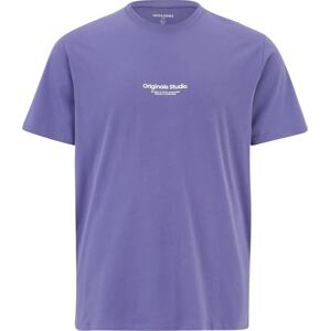 Tričko 'VESTERBRO' Jack & Jones Plus purpurová / bílá