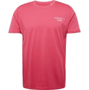Tričko Esprit tmavě růžová / bílá