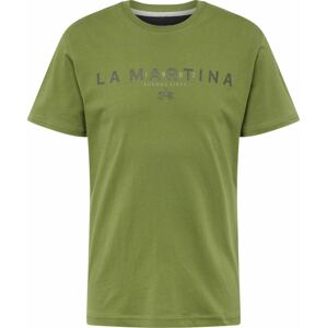 Tričko LA MARTINA šedá / tmavě šedá / olivová