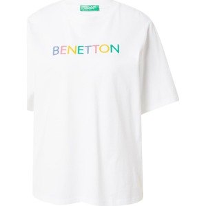 Tričko United Colors of Benetton mix barev / bílá