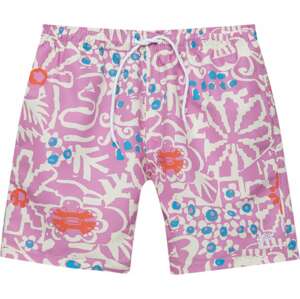 Plavecké šortky Pull&Bear modrá / pink / bílá